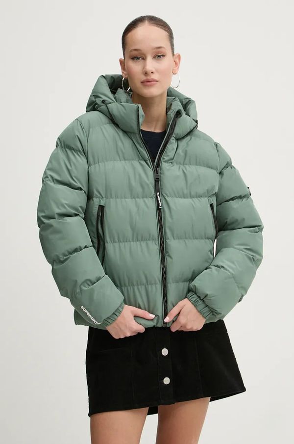 Superdry Jakna Superdry za žene, boja: zelena, za zimu, W5011721A-F2L