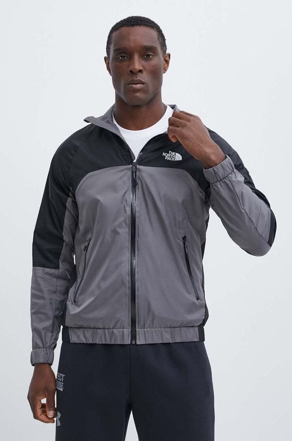 The North Face Jakna The North Face Wind Shell Full Zip za muškarce, boja: siva, za prijelazno razdoblje, NF0A879FRPI1