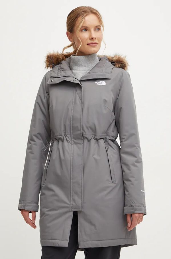 The North Face Jakna The North Face Zaneck Parka za žene, boja: siva, za prijelazno razdoblje, NF0A4M8Y0UZ1