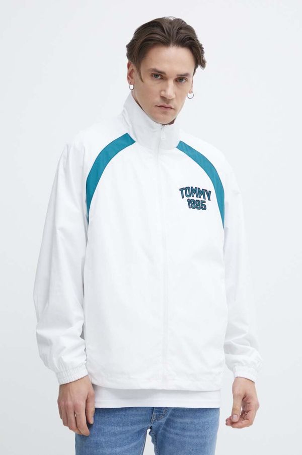 Tommy Jeans Jakna Tommy Jeans za muškarce, boja: bijela, za prijelazno razdoblje, oversize, DM0DM18699