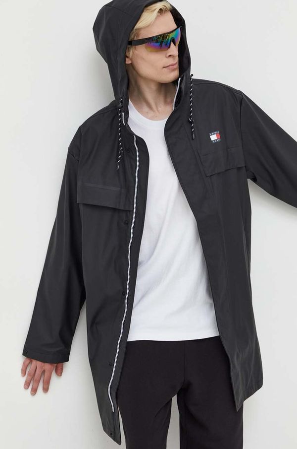 Tommy Jeans Jakna Tommy Jeans za muškarce, boja: crna, za prijelazno razdoblje