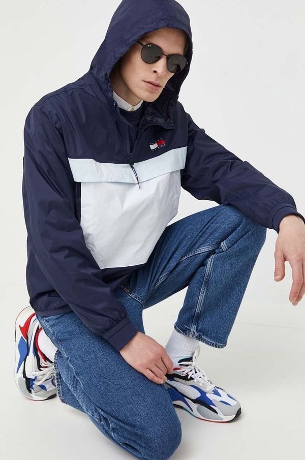 Tommy Jeans Jakna Tommy Jeans za muškarce, boja: tamno plava, za prijelazno razdoblje