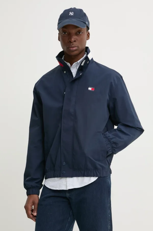 Tommy Jeans Jakna Tommy Jeans za muškarce, boja: tamno plava, za prijelazno razdoblje, oversize, DM0DM20900