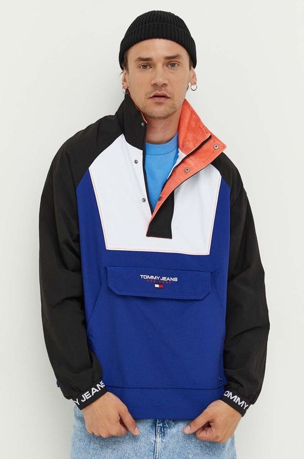 Tommy Jeans Jakna Tommy Jeans za muškarce, boja: tamno plava, za prijelazno razdoblje, oversize