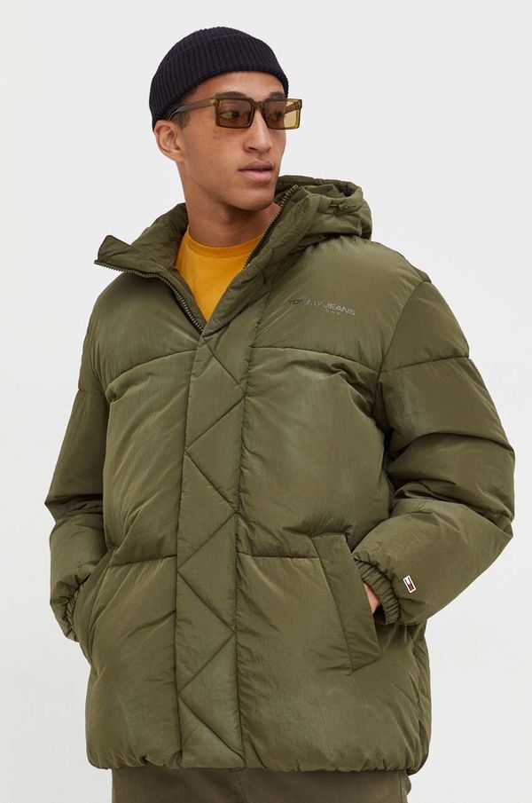 Tommy Jeans Jakna Tommy Jeans za muškarce, boja: zelena, za zimu