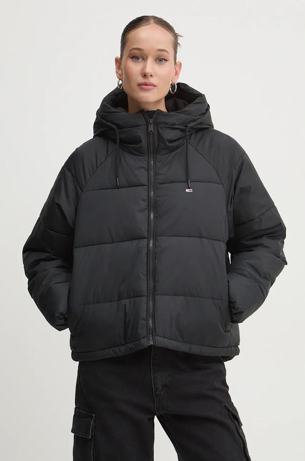 Tommy Jeans Jakna Tommy Jeans za žene, boja: crna, za prijelazno razdoblje, DW0DW18841
