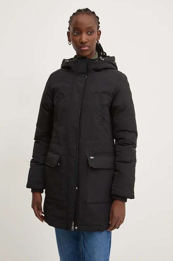 Tommy Jeans Jakna Tommy Jeans za žene, boja: crna, za zimu, DW0DW18866