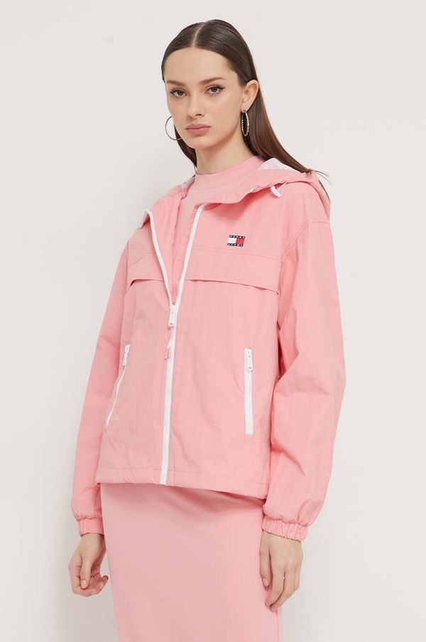 Tommy Jeans Jakna Tommy Jeans za žene, boja: ružičasta, za prijelazno razdoblje, DW0DW17747