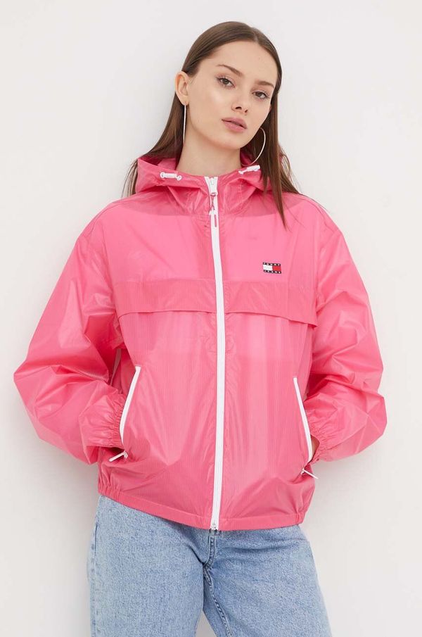 Tommy Jeans Jakna Tommy Jeans za žene, boja: ružičasta, za prijelazno razdoblje