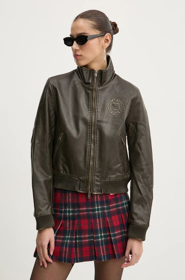 Tommy Jeans Jakna Tommy Jeans za žene, boja: smeđa, za prijelazno razdoblje, DW0DW20548