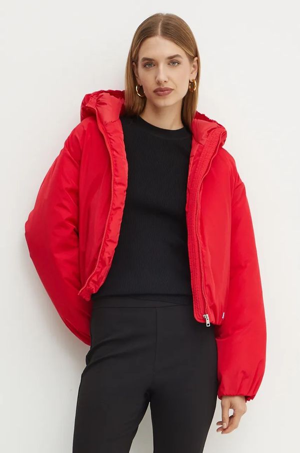 Twinset Jakna Twinset za žene, boja: crvena, za zimu, oversize, 242AP2410