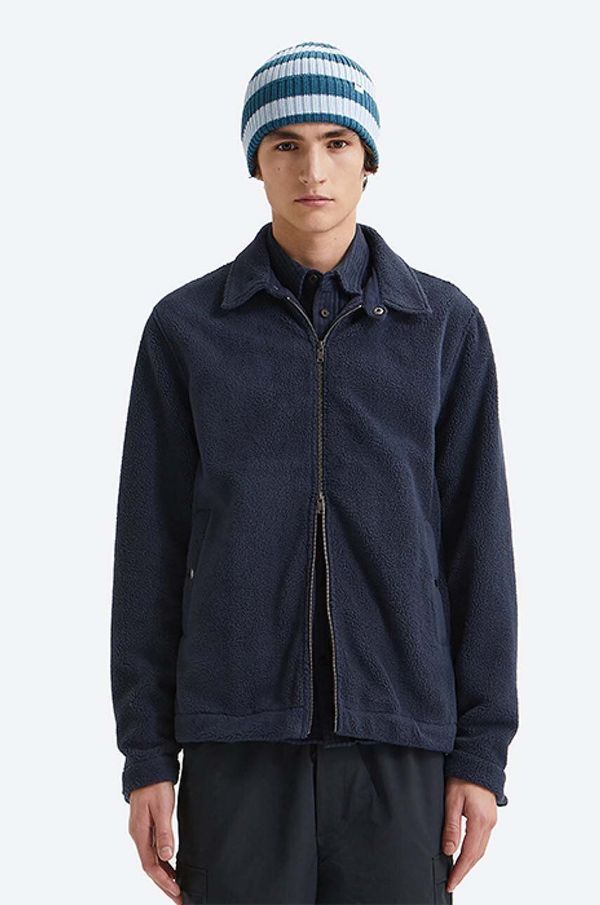 Wood Wood Jakna Wood Wood Alister Fleece Jacket za muškarce, boja: tamno plava, za prijelazno razdoblje, 12135104.2494-NAVY