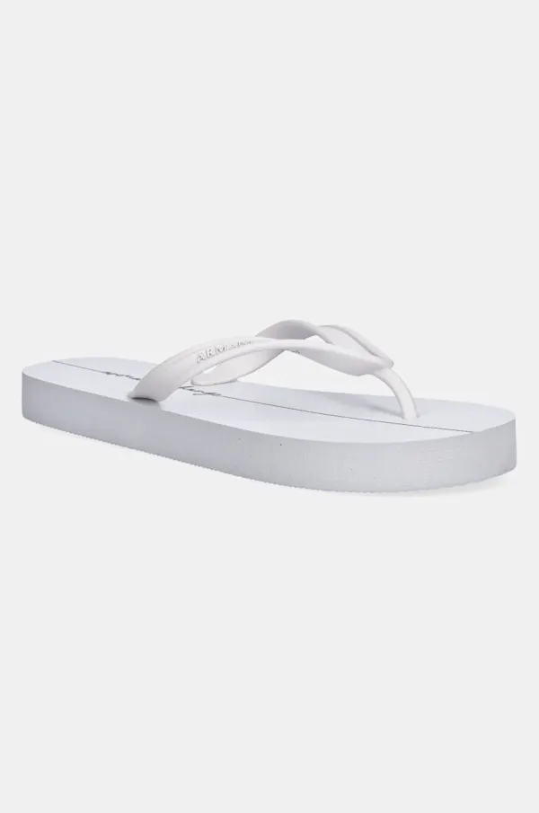 Armani Exchange Japanke Armani Exchange za žene, boja: bijela, ravni potplat, XDQ010 XV700 K681