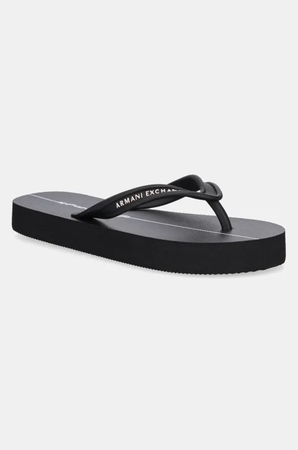 Armani Exchange Japanke Armani Exchange za žene, boja: crna, ravni potplat, XDQ010 XV700 N642