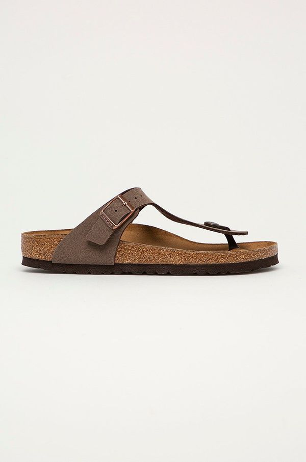 Birkenstock Japanke Birkenstock Gizeh za žene, boja: smeđa, ravni potplat, 43753