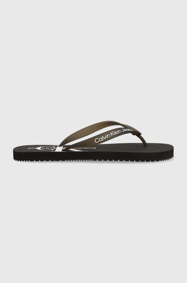 Calvin Klein Jeans Japanke Calvin Klein Jeans BEACH SANDAL MONOGRAM TPU za muškarce, boja: narančasta