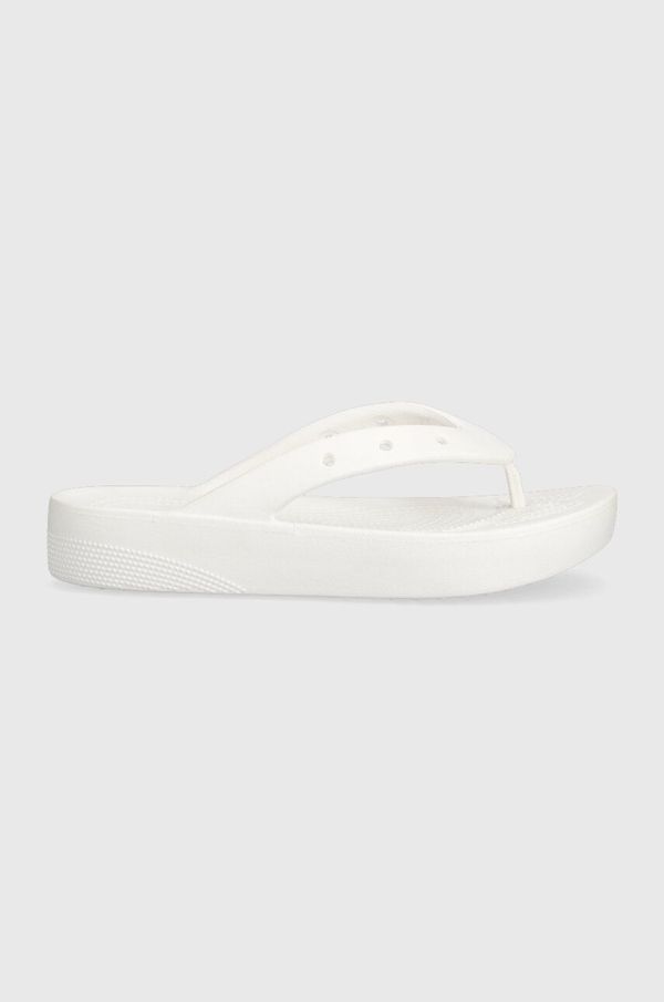 Crocs Japanke Crocs Classic Platform Flip za žene, boja: bijela, s platformom, 207714
