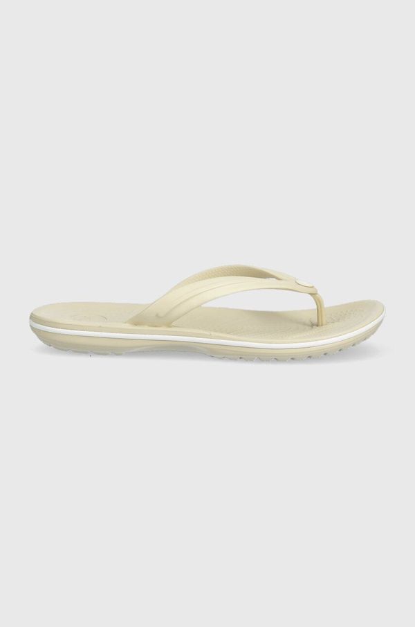 Crocs Japanke Crocs Crocband Flip za žene, boja: bež, ravni potplat, 11033.2Y2-2Y2