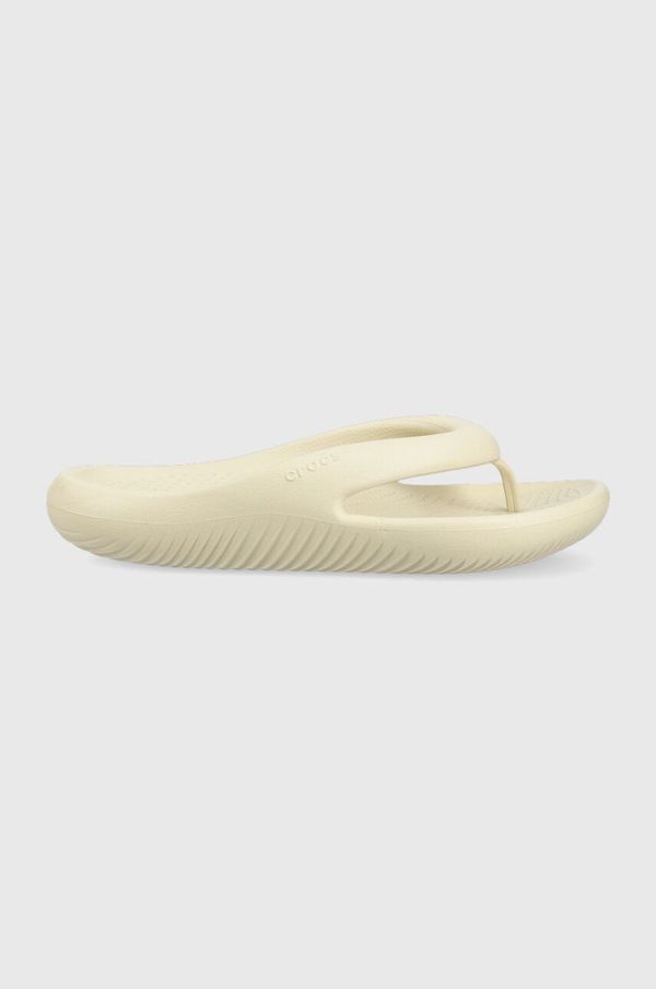 Crocs Japanke Crocs Mellow Flip za žene, boja: bež, ravni potplat, 208437