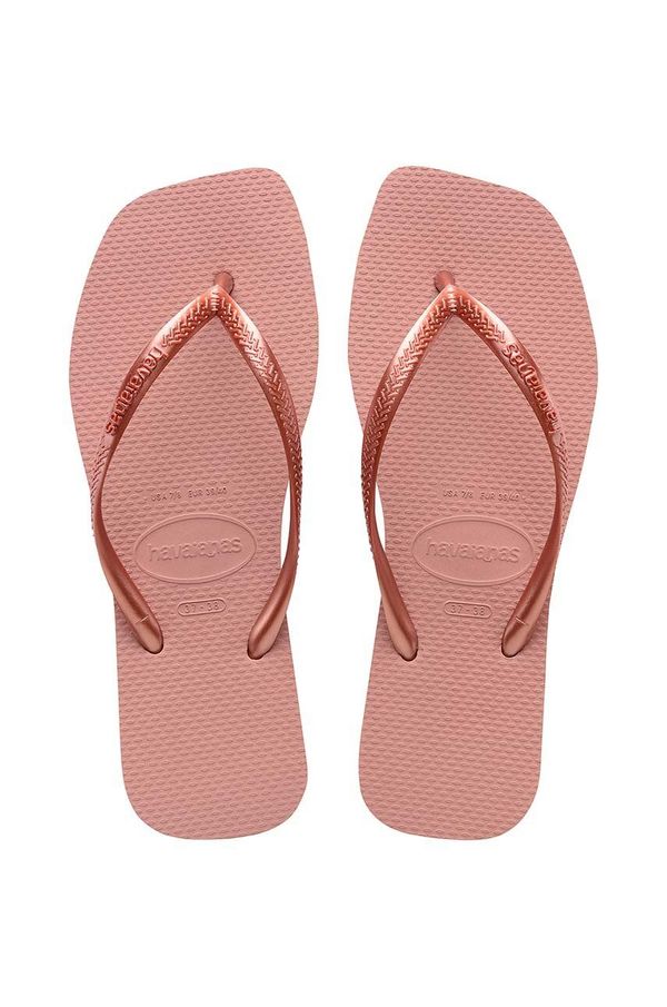 Havaianas Japanke Havaianas SQUARE za žene, boja: ružičasta, ravni potplat, 4148301.3544