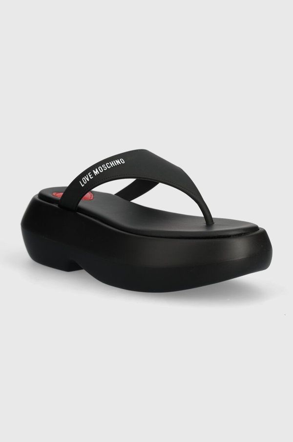 Love Moschino Japanke Love Moschino za žene, boja: crna, s platformom, JA28097I0II39000