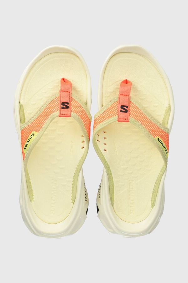 Salomon Japanke Salomon Reelax Break 6.0 za žene, boja: žuta, ravni potplat