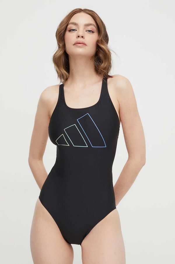 adidas Performance Jednodijelni kupaći kostim adidas Performance Big Bars boja: crna, mekane košarice