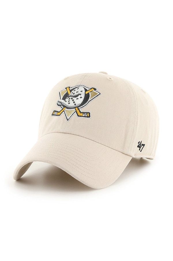 47brand Kapa 47brand Anaheim Ducks boja: bijela, s aplikacijom