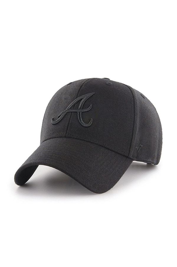 47brand Kapa 47brand MLB Atlanta Braves boja: crna