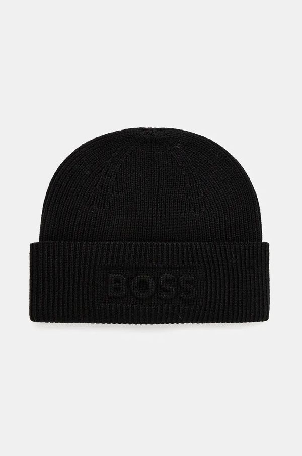 Boss Orange Kapa Boss Orange boja: crna, od tanke pletenine, vunena, 50524197