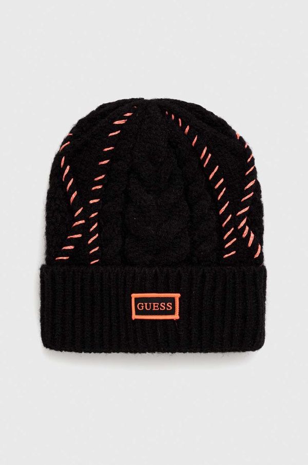 Guess Kapa Guess boja: crna, od tanke pletenine