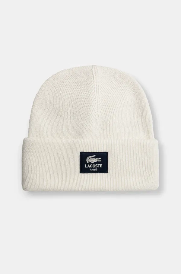 Lacoste Kapa Lacoste boja: bež, od debelog pletiva, RB3046