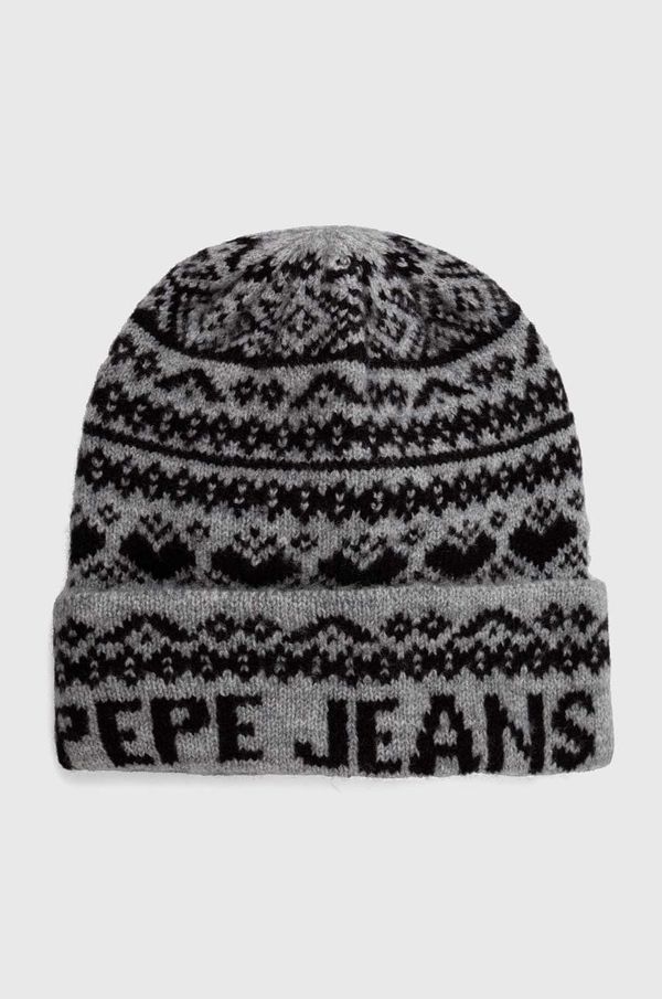 Pepe Jeans Kapa Pepe Jeans boja: siva, od debelog pletiva