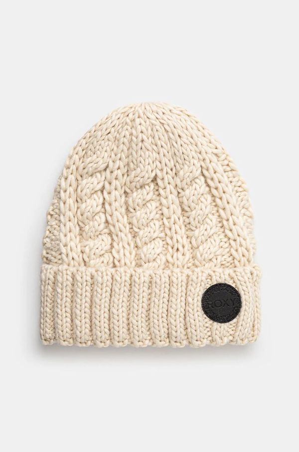 Roxy Kapa Roxy Tram Beanie boja: bež, od debelog pletiva, ERJHA04287