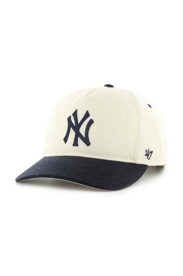 47 brand Kapa sa šiltom 47 brand MLB New York Yankees boja: bež, s aplikacijom, B-CHSHT17WIP-NT