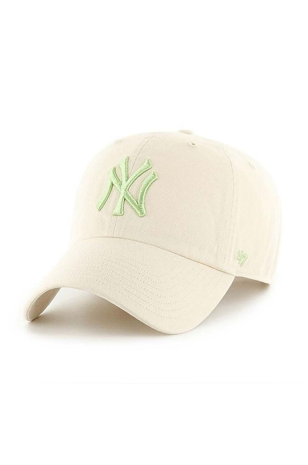 47 brand Kapa sa šiltom 47 brand MLB New York Yankees boja: bež, s aplikacijom, B-NLRGW17GWS-NTO