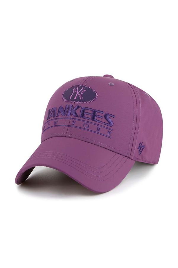 47 brand Kapa sa šiltom 47 brand MLB New York Yankees boja: ljubičasta, s aplikacijom, B-OUTMV17NYU-II