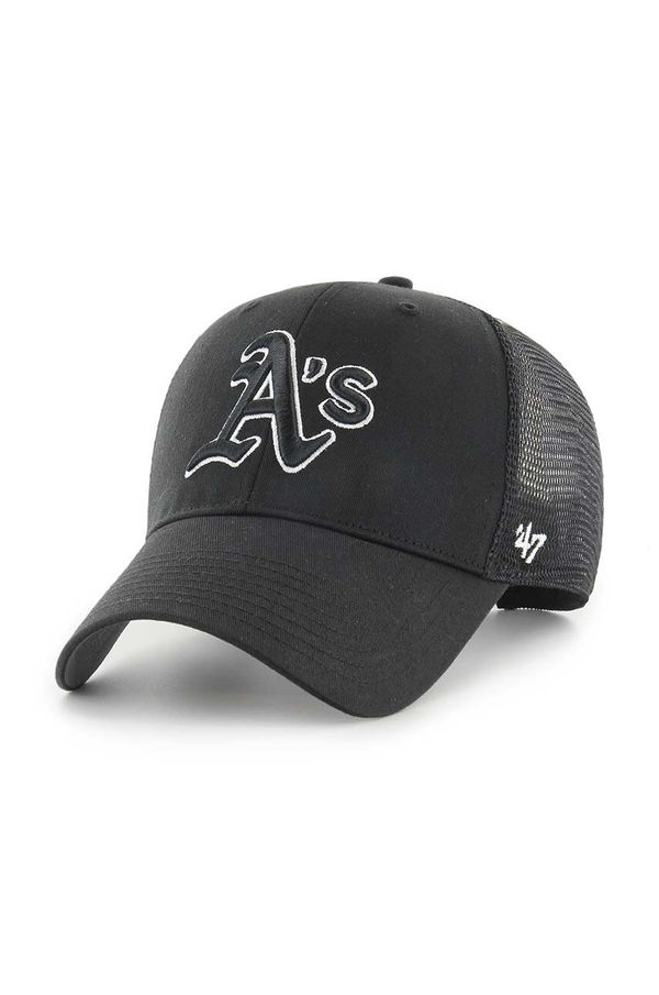 47 brand Kapa sa šiltom 47 brand MLB Oakland Athletics boja: crna, s aplikacijom, B-BRANS18CTP-BK