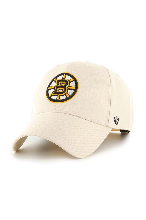 47 brand Kapa sa šiltom 47 brand NHL Boston Bruins boja: bež, s aplikacijom, H-MVPSP01WBP-NTA