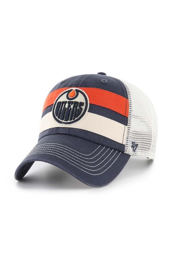 47 brand Kapa sa šiltom 47 brand NHL Edmonton Oilers boja: tamno plava, s aplikacijom, H-CLBBN06GWP-VN