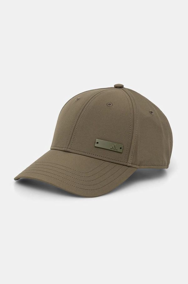 adidas Kapa sa šiltom adidas BB CAP LT MET boja: zelena, bez uzorka, JF8485