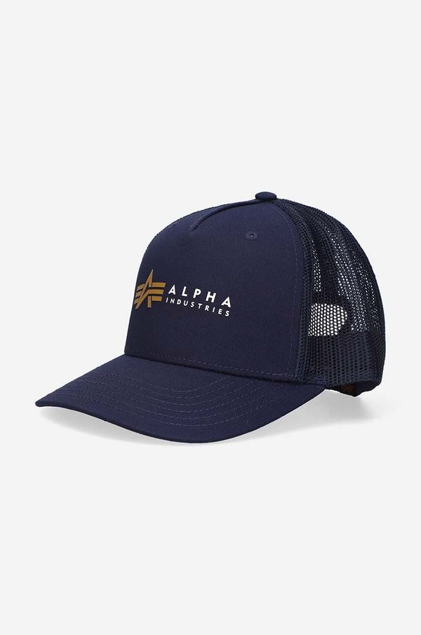Alpha Industries Kapa sa šiltom Alpha Industries boja: tamno plava, s tiskom, 106901.07-navy