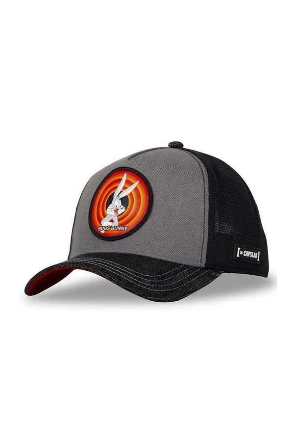 Capslab Kapa sa šiltom Capslab x Looney Tunes boja: siva, s aplikacijom, CL/LOO10/1/PCT/VBU