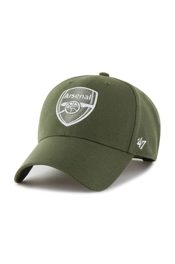 47 brand Kapa sa šiltom s dodatkom vune 47 brand Arsenal FC boja: zelena, s aplikacijom, EPL-MVPSP30WBP-SW