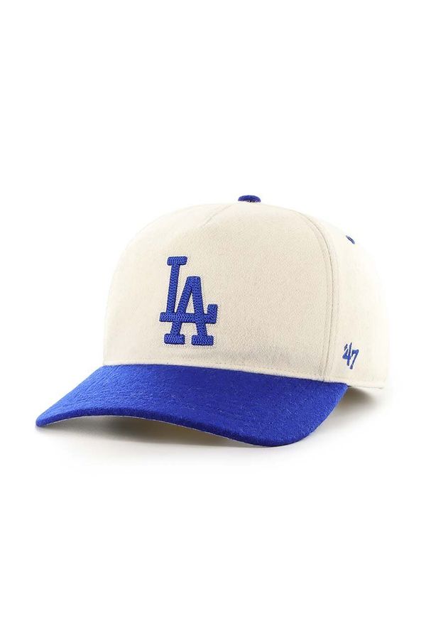 47 brand Kapa sa šiltom s dodatkom vune 47 brand MLB Los Angeles Dodgers boja: bež, s aplikacijom, B-CHSHT12WIP-NT
