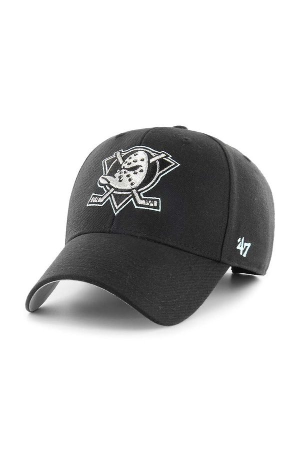 47brand Kapa sa šiltom s dodatkom vune 47brand NHL Anaheim Ducks boja: crna, s aplikacijom