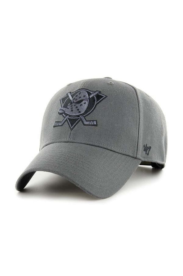 47brand Kapa sa šiltom s dodatkom vune 47brand NHL Anaheim Ducks boja: siva, s aplikacijom