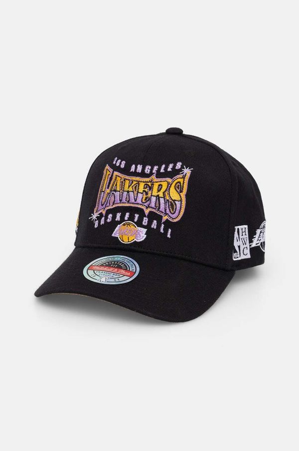 Mitchell&Ness Kapa sa šiltom s dodatkom vune Mitchell&Ness Los Angeles Lakers boja: crna, s aplikacijom, HHSSINTL1434-LALBLCK