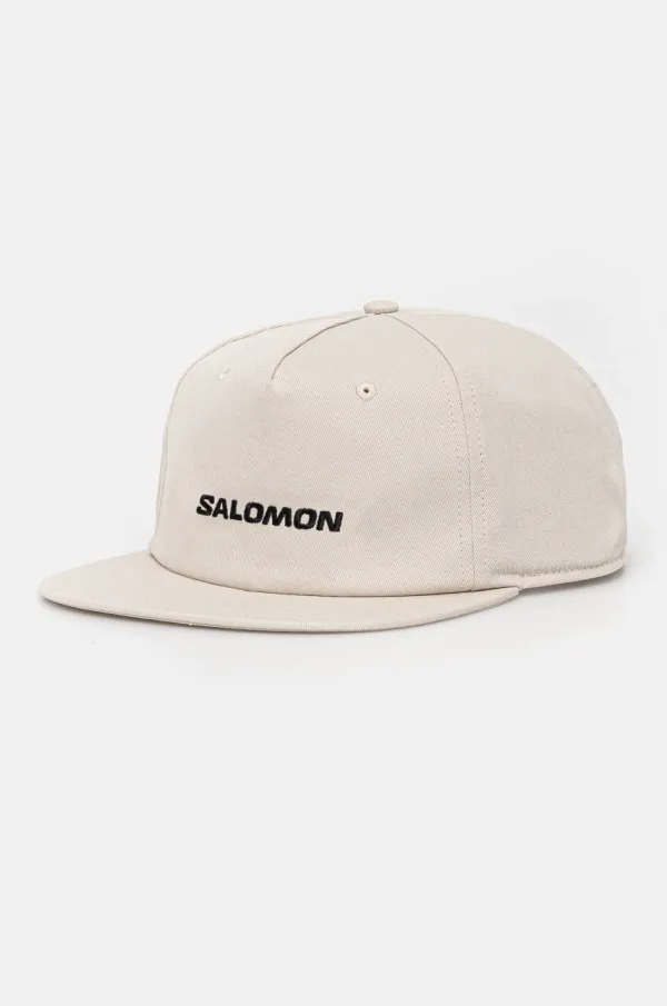 Salomon Kapa sa šiltom Salomon boja: bež, s aplikacijom, LC2528200