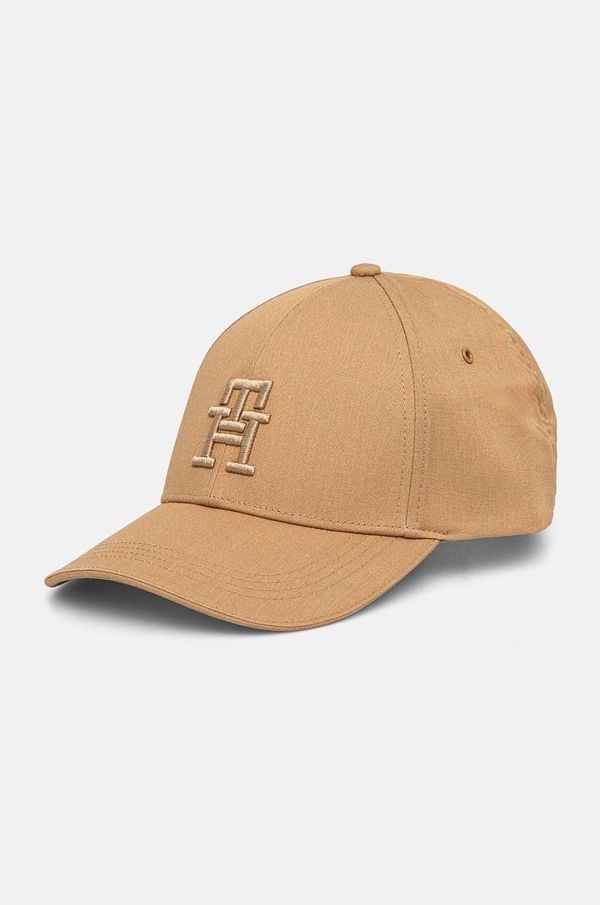 Tommy Hilfiger Kapa sa šiltom Tommy Hilfiger boja: bež, s aplikacijom, AM0AM12805